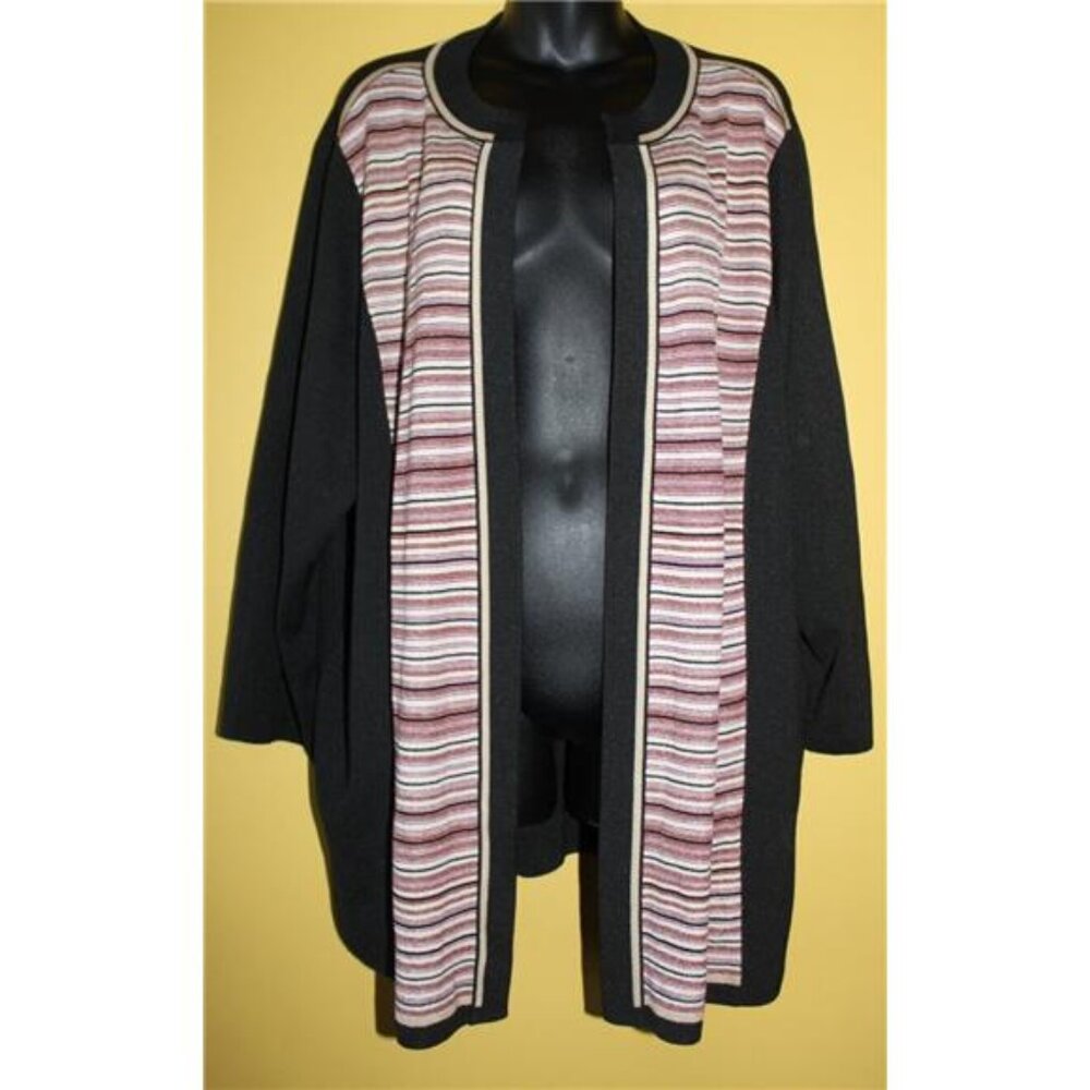 CJ Banks 3x Open Front Cardigan Dressy Career 3/4 Sleeves